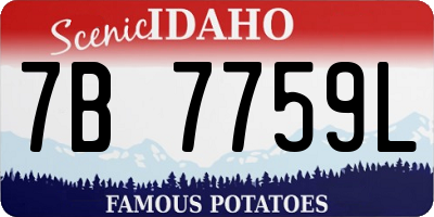ID license plate 7B7759L