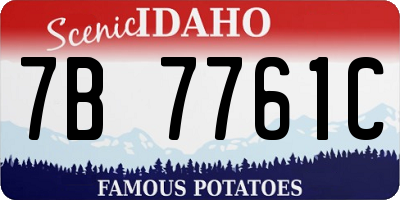 ID license plate 7B7761C