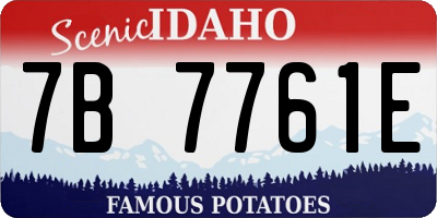 ID license plate 7B7761E