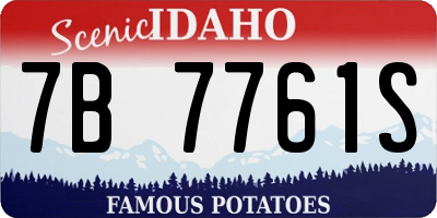 ID license plate 7B7761S