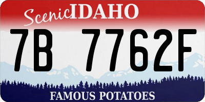 ID license plate 7B7762F