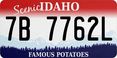 ID license plate 7B7762L