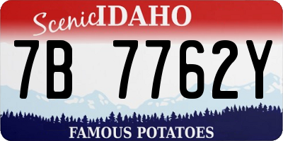 ID license plate 7B7762Y
