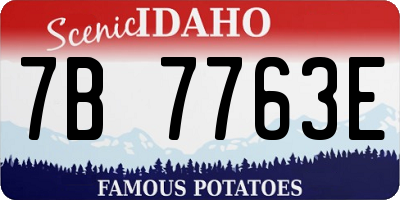 ID license plate 7B7763E