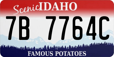 ID license plate 7B7764C