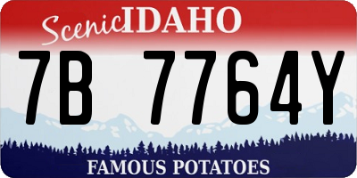 ID license plate 7B7764Y