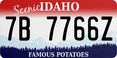 ID license plate 7B7766Z