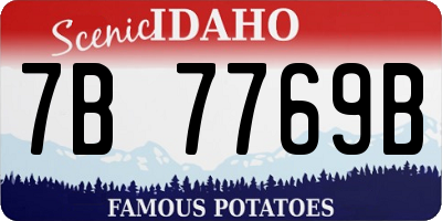 ID license plate 7B7769B