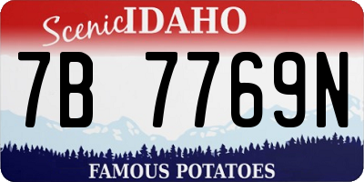 ID license plate 7B7769N