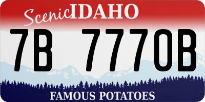 ID license plate 7B7770B
