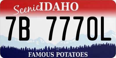 ID license plate 7B7770L
