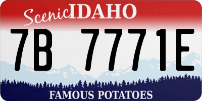 ID license plate 7B7771E
