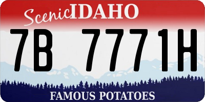 ID license plate 7B7771H