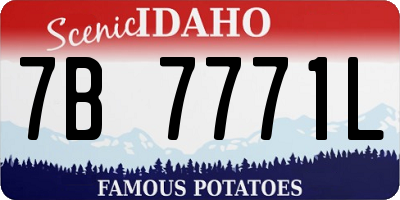 ID license plate 7B7771L