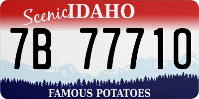 ID license plate 7B7771O