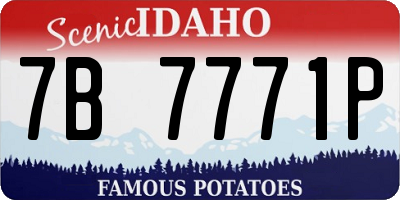 ID license plate 7B7771P