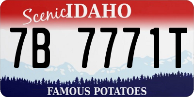 ID license plate 7B7771T
