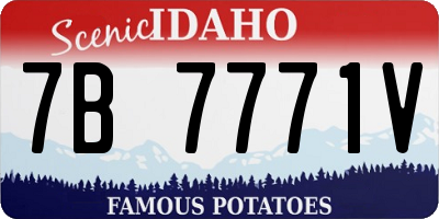 ID license plate 7B7771V