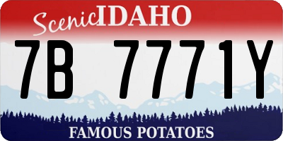 ID license plate 7B7771Y