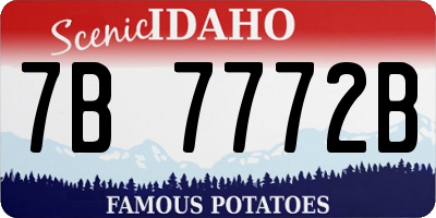 ID license plate 7B7772B