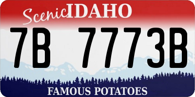 ID license plate 7B7773B