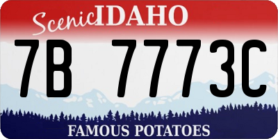 ID license plate 7B7773C