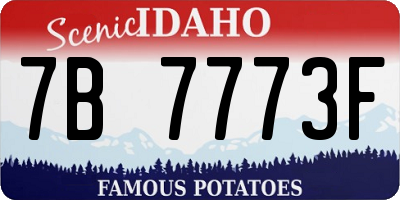ID license plate 7B7773F