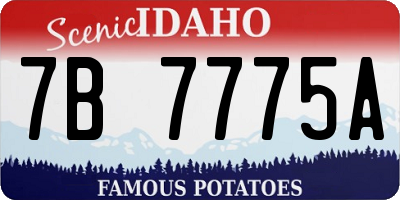 ID license plate 7B7775A