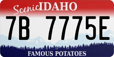 ID license plate 7B7775E