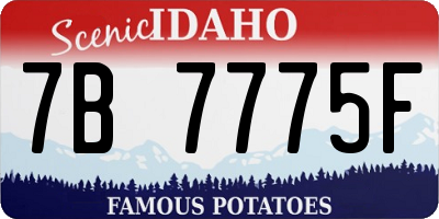 ID license plate 7B7775F
