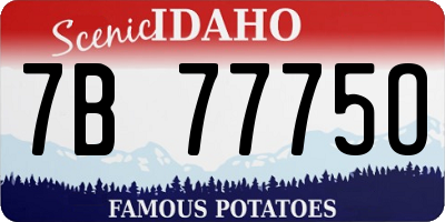 ID license plate 7B7775O