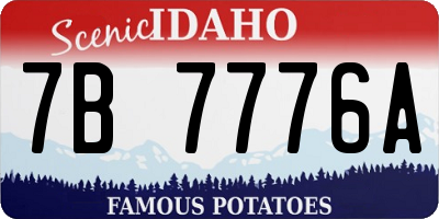 ID license plate 7B7776A