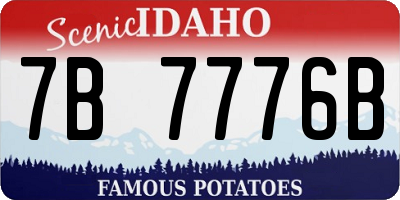 ID license plate 7B7776B