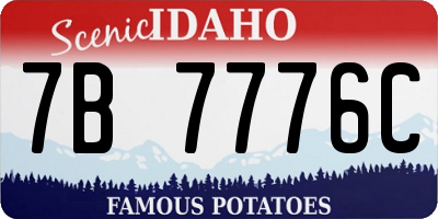 ID license plate 7B7776C