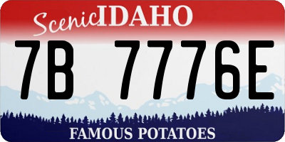 ID license plate 7B7776E