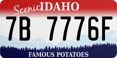 ID license plate 7B7776F
