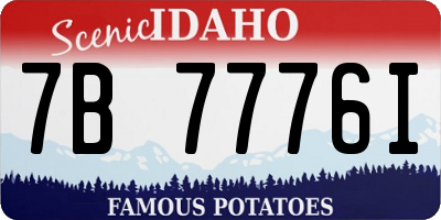 ID license plate 7B7776I