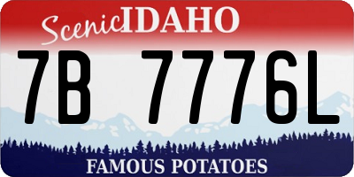 ID license plate 7B7776L