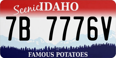 ID license plate 7B7776V