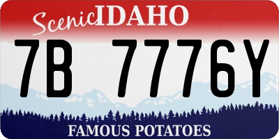 ID license plate 7B7776Y