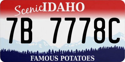 ID license plate 7B7778C