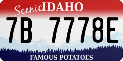 ID license plate 7B7778E