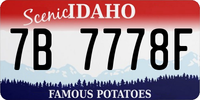 ID license plate 7B7778F