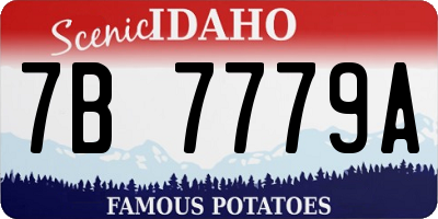 ID license plate 7B7779A