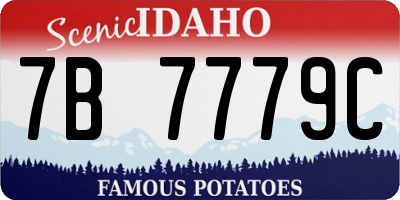 ID license plate 7B7779C