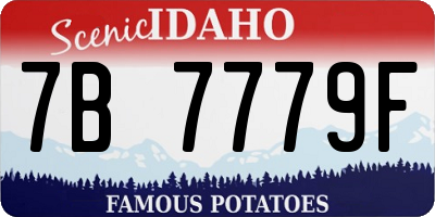 ID license plate 7B7779F