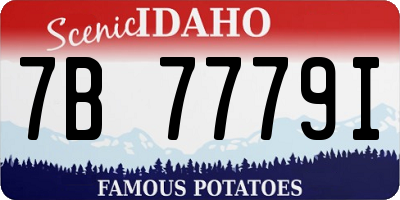 ID license plate 7B7779I