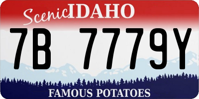 ID license plate 7B7779Y