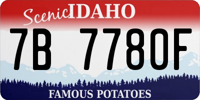 ID license plate 7B7780F