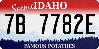 ID license plate 7B7782E